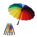 16 Ribs Auto Open Rainbow Umbrella